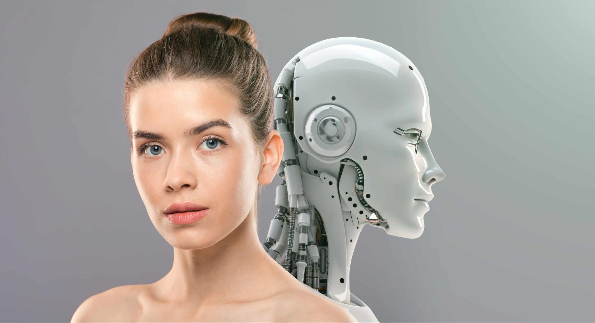figurative image of ai girlfriend vs real girlfriend
